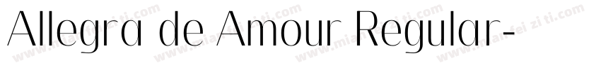 Allegra de Amour Regular字体转换